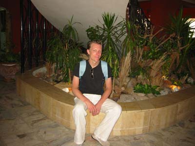 Andreas på hotellet i Egypten